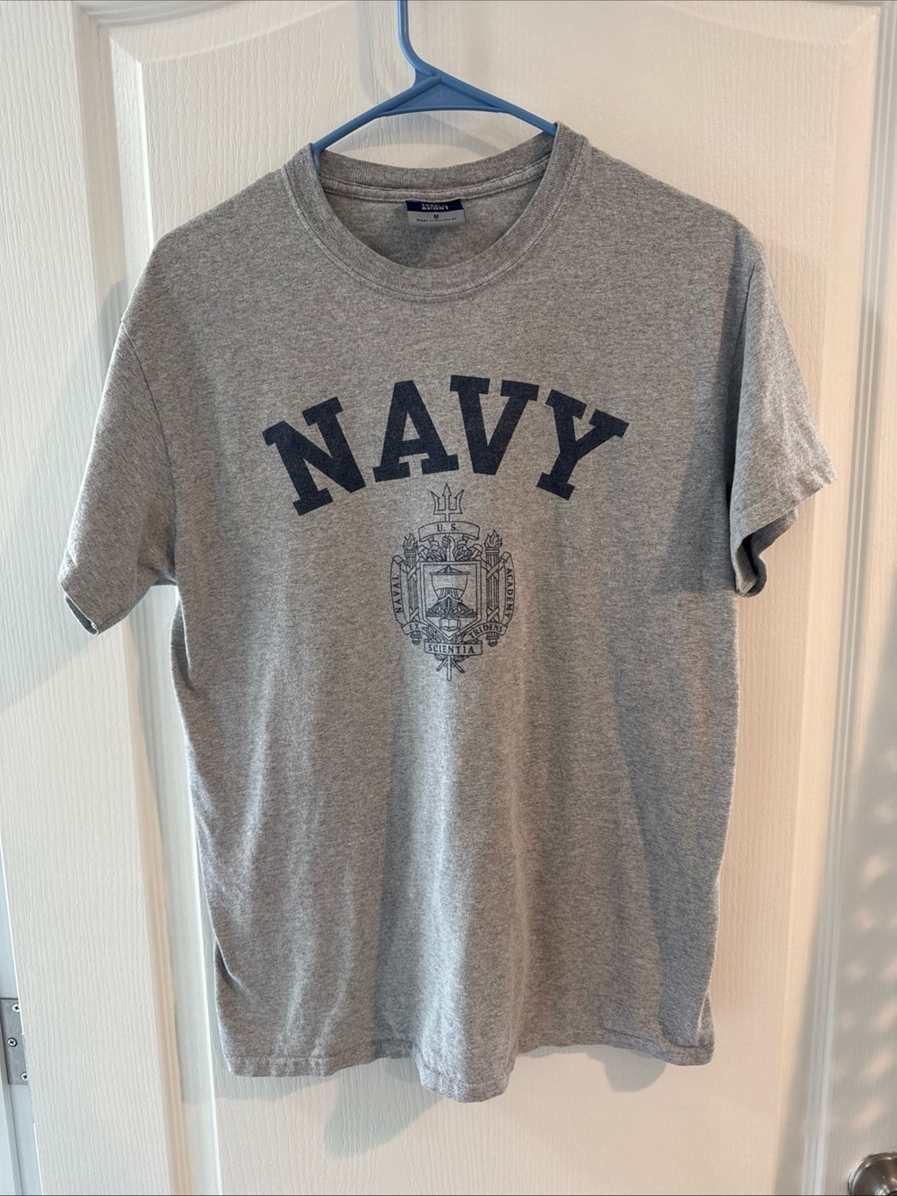 MV Sport Grey Tee with Navy Graphic